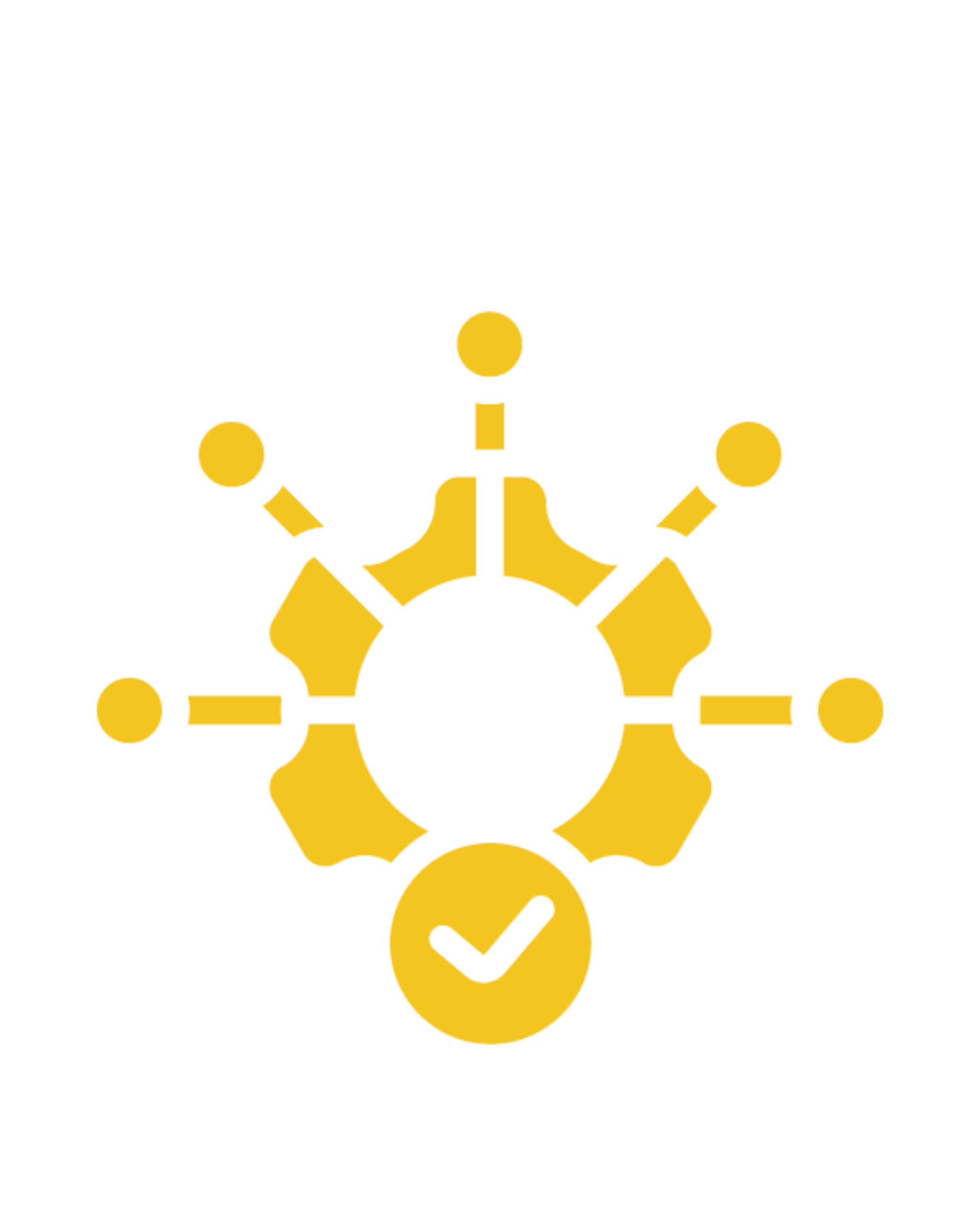 A golden icon resembling a central gear with radiating connections and a checkmark below, symbolizing verified knowledge, interconnected expertise, and comprehensive understanding.